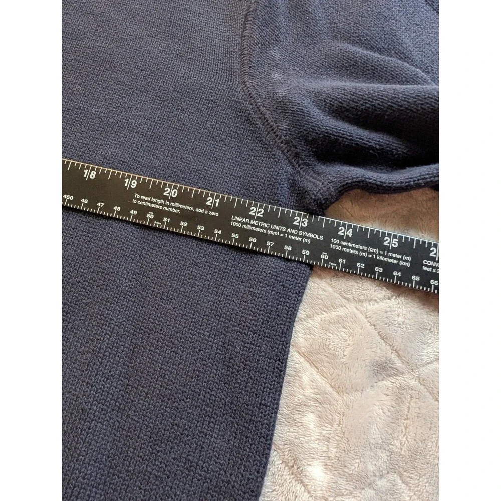Tommy Hilfiger Sweater Mens XL Navy Blue Cotton Knit Pullover Jumper